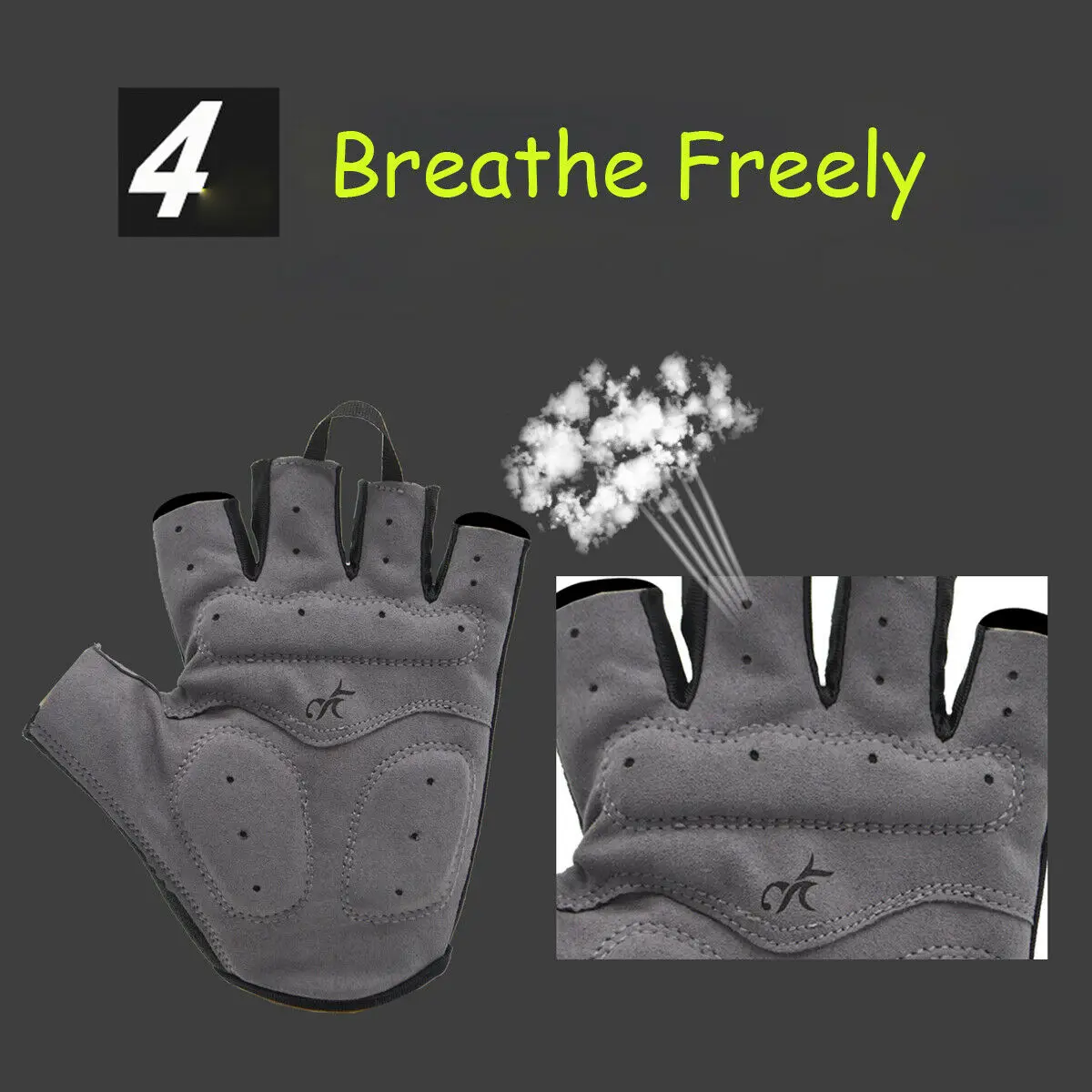 Мужские перчатки для велоспорта велосипедные с полупальцами гелевые мягкие без