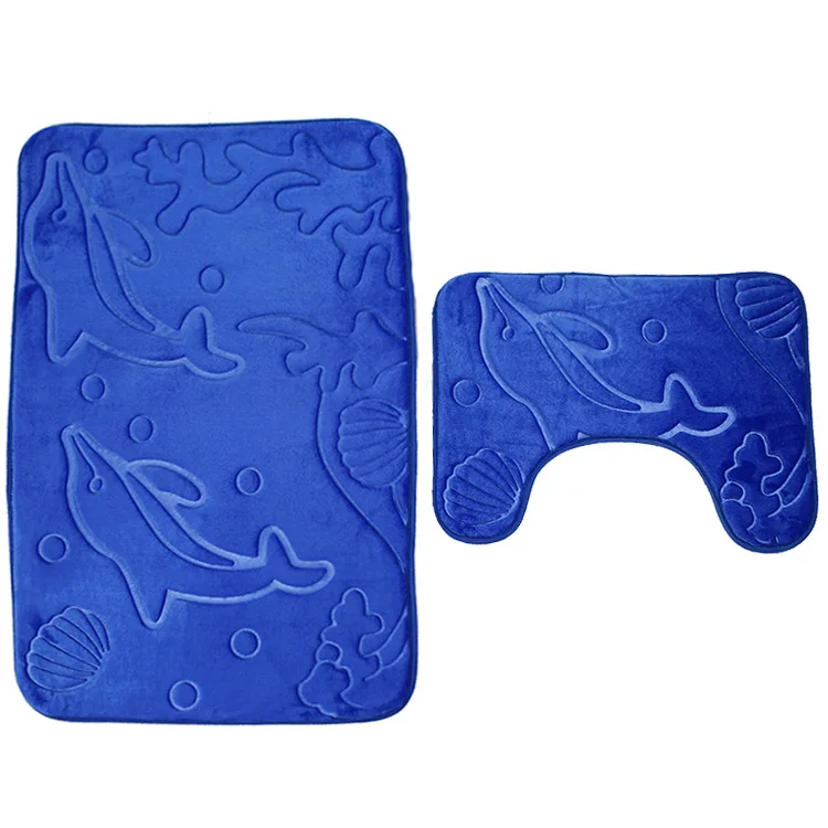 Zeegle 3D камень из пены с эффектом памяти 2 шт. коврики для ванной комнаты Набор