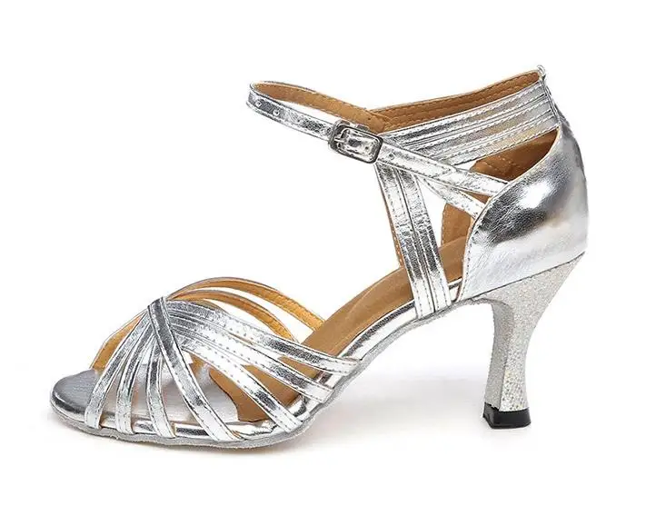 DILEECHI/Женская обувь для латинских танцев из искусственной кожи золотистого цвета