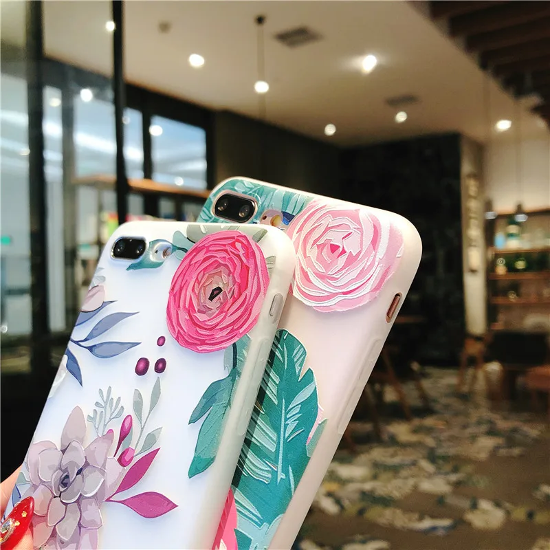 Summer Flamingos Love Silicone Emboss Phone Cases For Apple IPhone X XS MAX XR Soft TPU Back Cover Iphone 7 6 6S 8 Plus Case | Мобильные