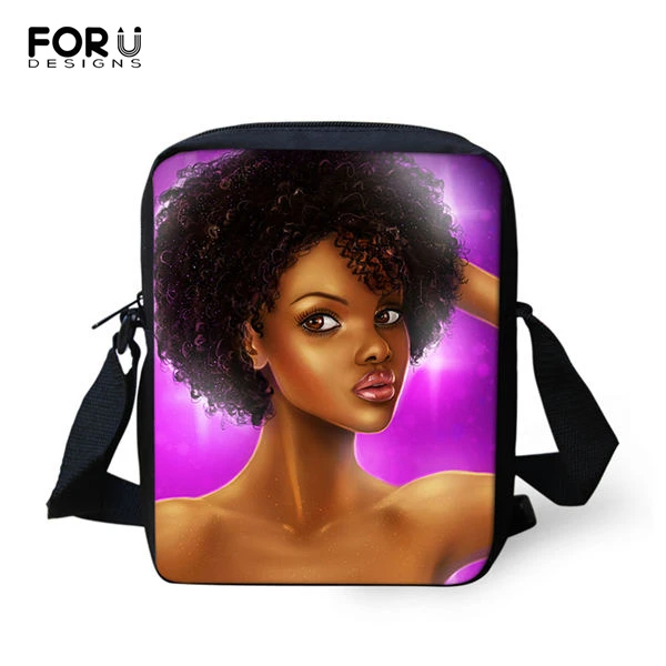 FORUDESIGNS/черные сумки-мессенджеры для девочек с рисунком, модные женские сумки через плечо, мини-закрылки на молнии - Цвет: CDWX940E