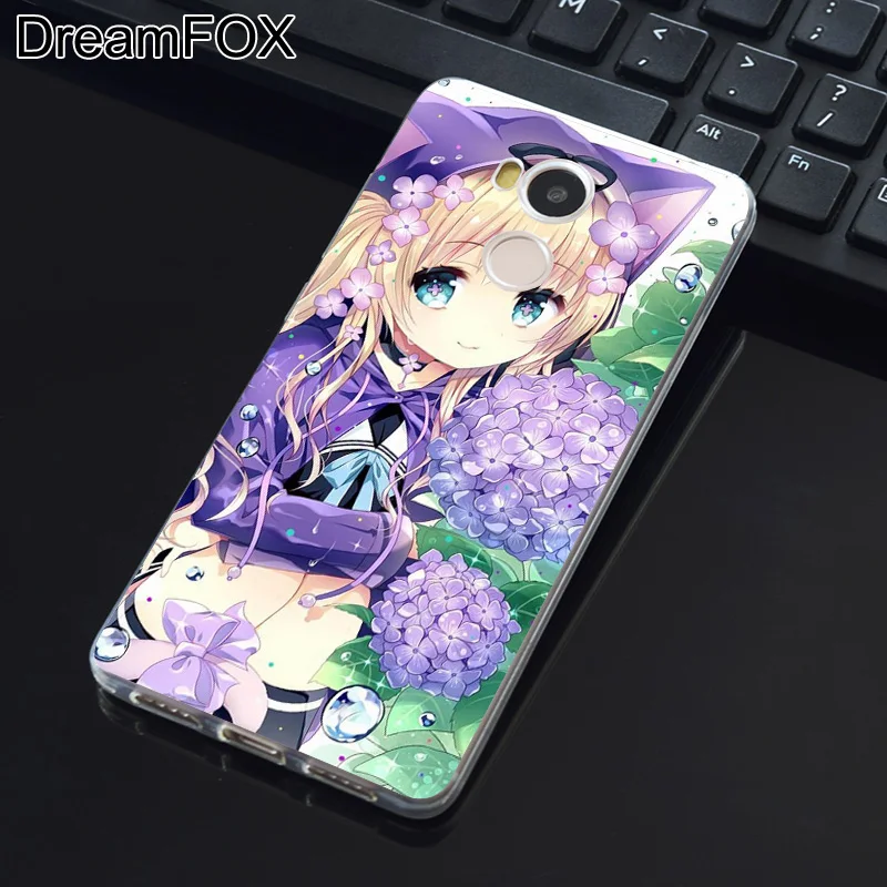 DREAMFOX K041 Cat Girl Nekomimi Art Anime Soft TPU Silicone Case Cover For Xiaomi Redmi Note 3 4 5 Plus 3S 4A 4X 5A Pro Global |