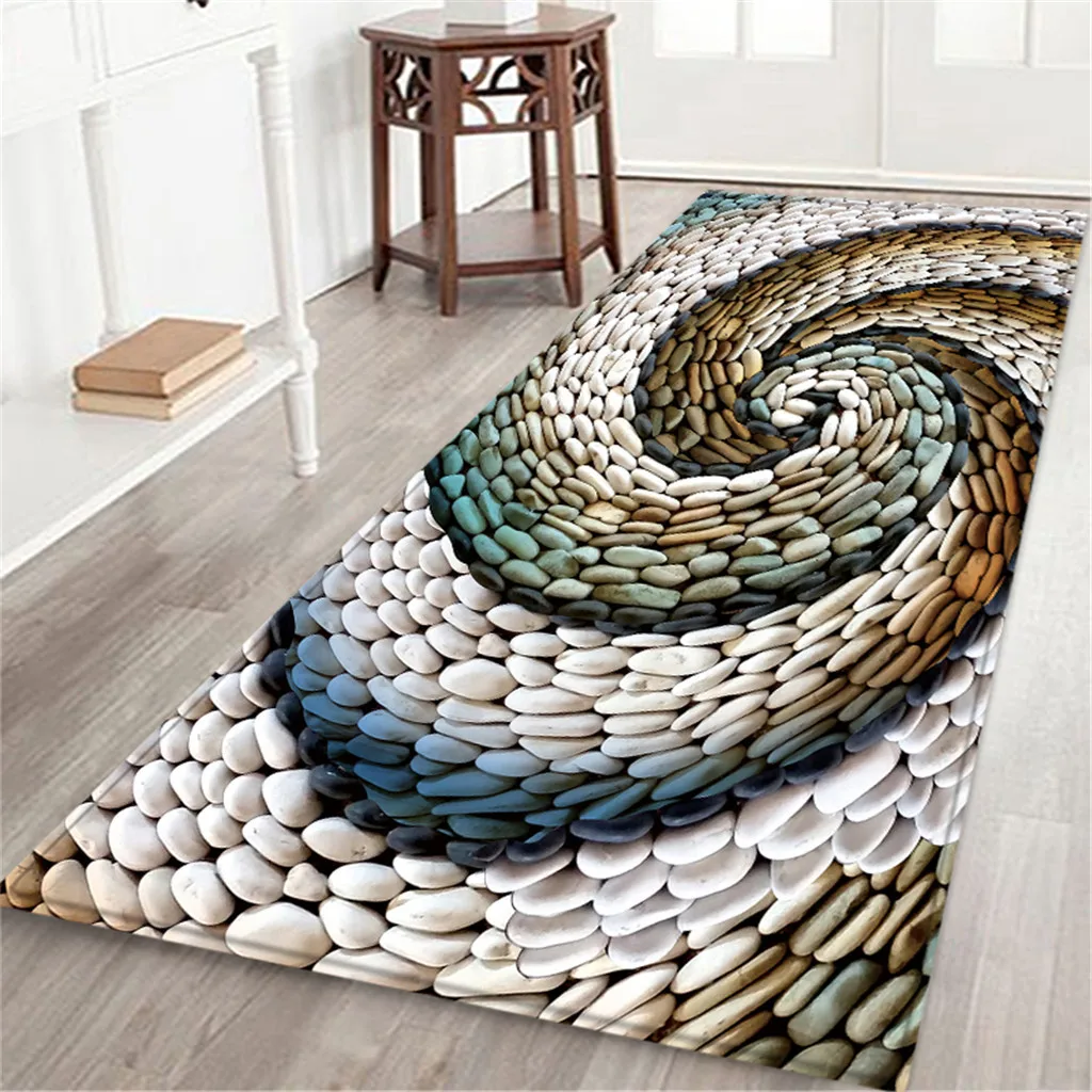 

Bath Mat 60X180 CM Seascape Print Carpet Hallway Doormat Slip-Proof Carpet Absorb Water Kitchen Mat tapis salle de bain #R50