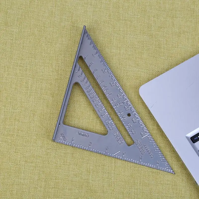 7 inch Metal Triangle Ruler Protractor 90 Degree Angle Inch Square Woodworking Measuring Instruments high quality | Инструменты