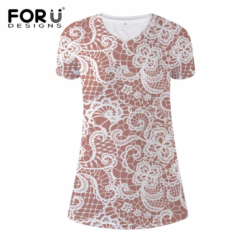 

FORUDESIGNS 3D Work Summer Style Women Bodycon Dresses Sexy 2017 New Arrival Casual Lace Floral V-Neck Short Sleeve Midi Dress