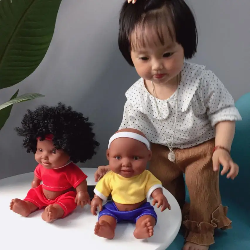 Reborn Baby куклы для ребенка 1 шт. 10 дюймов африканская Детская кукла