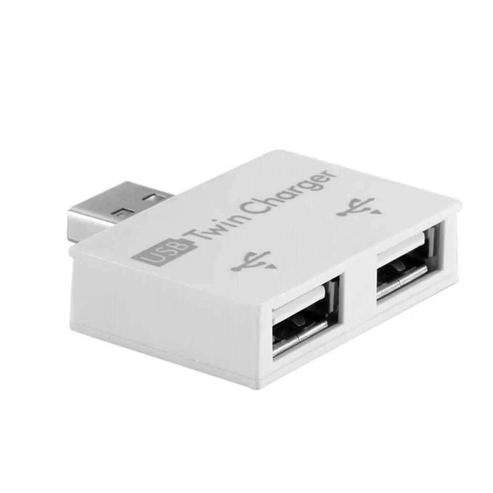 Высококачественный Универсальный мини usb-хаб с 2 портами, зарядное устройство, адаптер, горячая Распродажа, модный usb-разветвитель для телефона, планшета, компьютера