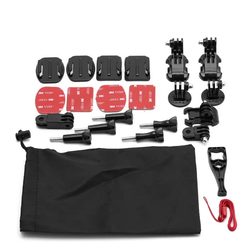Аксессуары для камер OOTDTY 1 комплект 15 в сумка крепления аксессуаров Gopro Hero 4 3 + 2 SJ4000