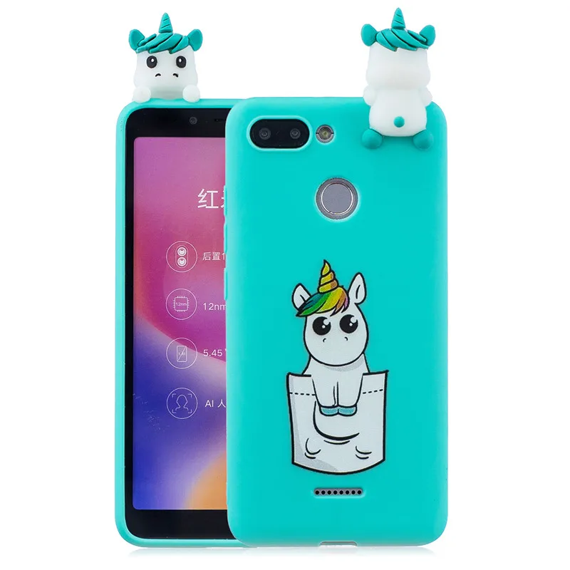 Силиконовый чехол для Redmi 6 xiaomi чехлы 6A A с объемным мультяшным рисунком кукла