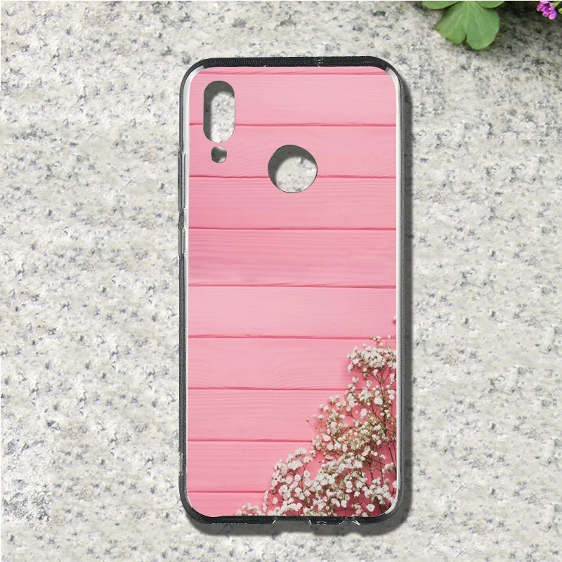 Розовый cherry blossom чехол для телефона Huawei P7 P8 lite P9 мини P10 плюс P20 Lite P30 Pro Мягкие TPU