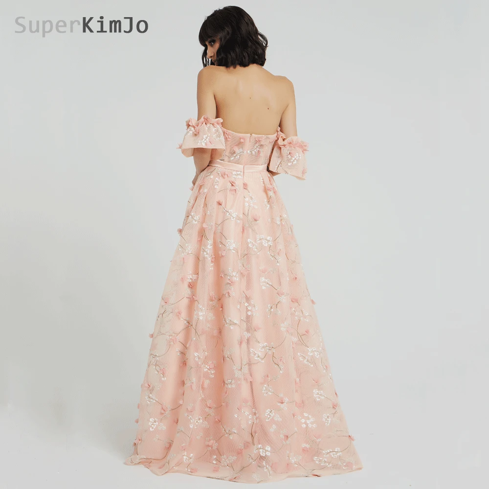 SuperKimJo 3D платья для выпускного вечера с цветами 2019 Новое поступление Арабский