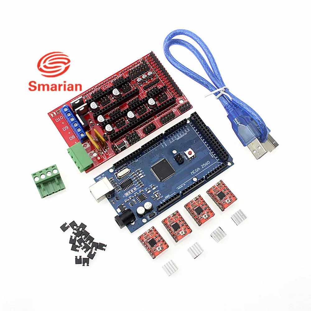 Комплект 3D принтера Reprap Mega 2560 R3 для arduino контроллер RAMPS 1 4 шт. модуль шагового