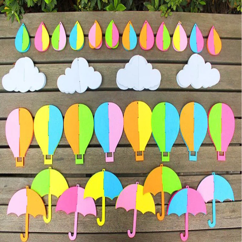 32 шт. фирменный дизайн 3D зонтик от дождя и капель воздушный шар с принтом