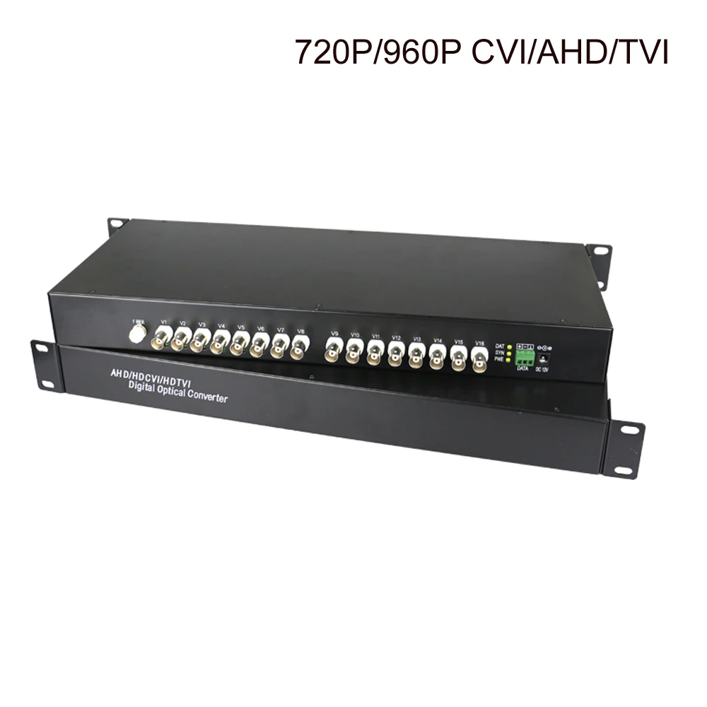 Высококачественные HD CVI/AHD/TVI 16CH волоконно оптические преобразователи + приемник