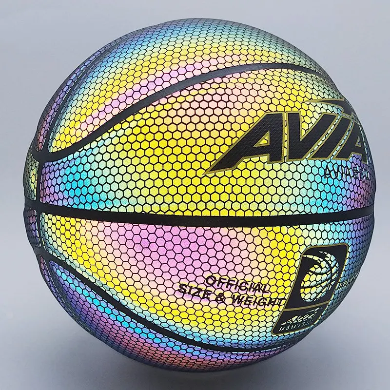 New Good Beautiful Luminous Street Basketball Ball Size 7 Night Game PU Ball Competition Outdoor/Indoor Training Professional