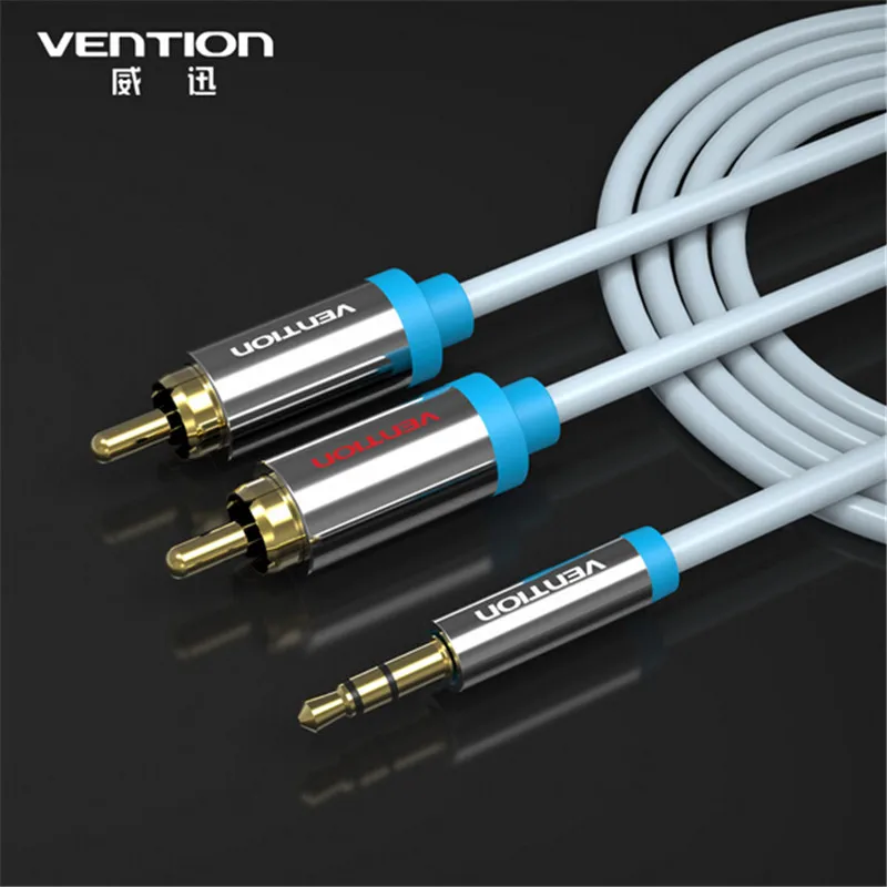 Vention 2 м аудио кабели RCA папа Aux Видео кабель одна точка двойной лотос 3 5 мм разъем