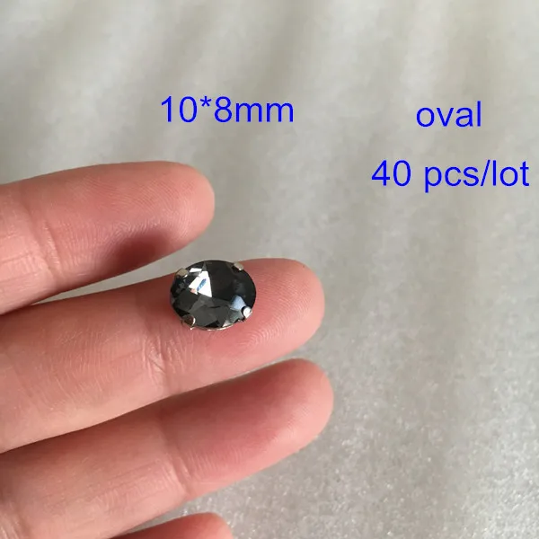 10X8mm oval Различные формы кристалла серого стекла шить на бусинке, граненые плоские задние бусины для украшения одежды, швейные изделия - Цвет: 10X8mm oval