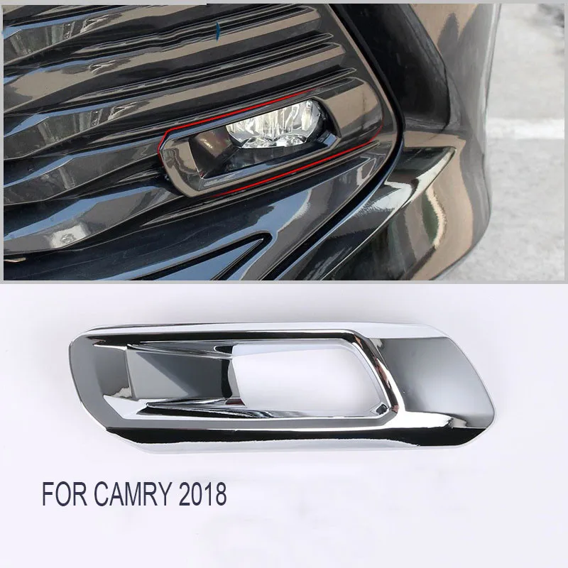 

For Toyota Camry 2018 2019 XV70 Car Front Fog Light Covers Sticker Trim ABS Chrome Bumber Light Cover for Camry 2018 Accessories