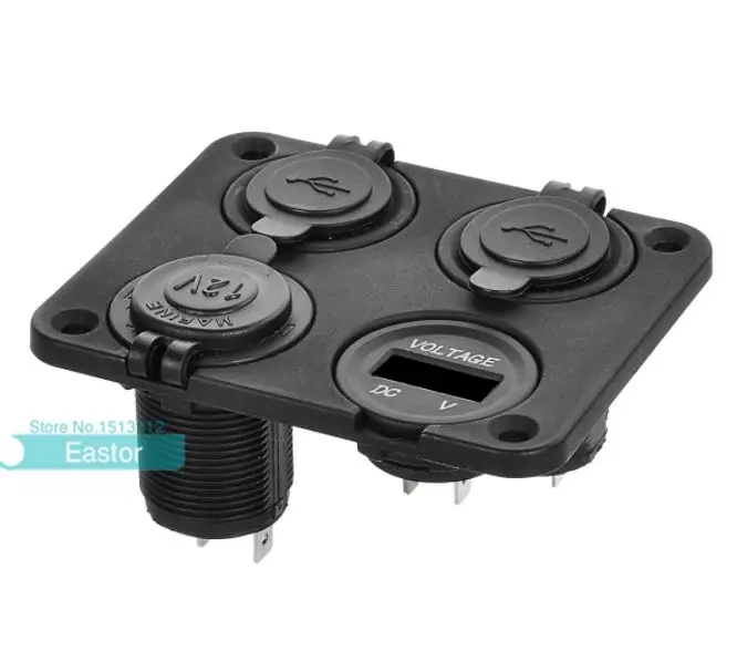 DIY 4 в 1 12 в-24 розетка для автомобильного прикуривателя + двойной USB порт зарядное