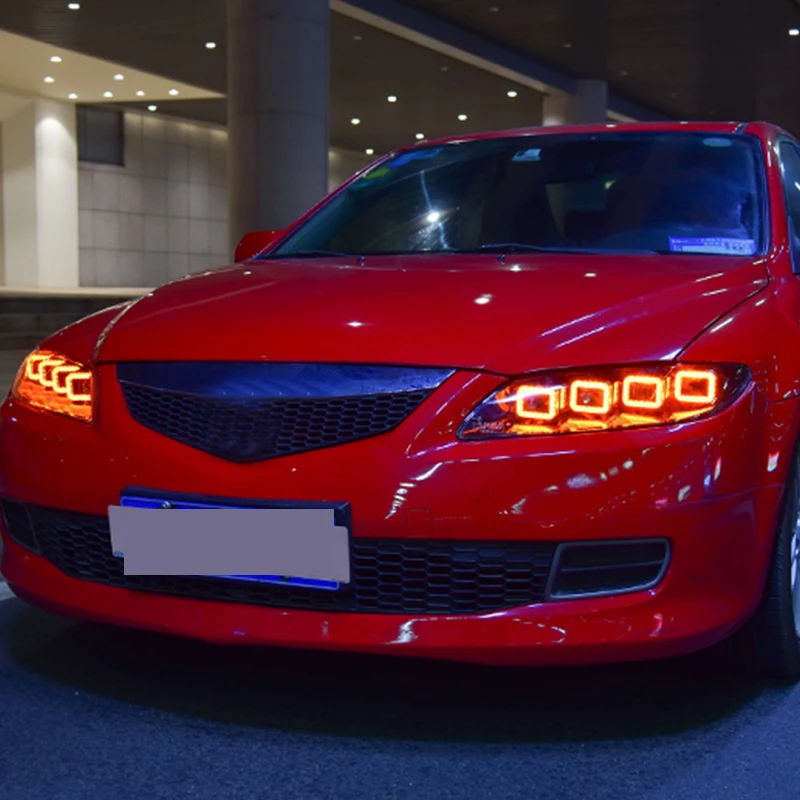 Hlxg 2 шт. светодиодный автомобиль фары для Mazda 6 2003 2015 Головной фонарь DRL H7 HID Xenon