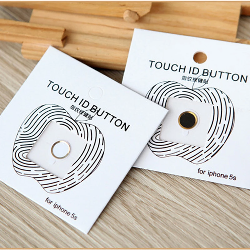 Отпечатков пальцев Главная Кнопка Стикеры алюминия круглый металлический для