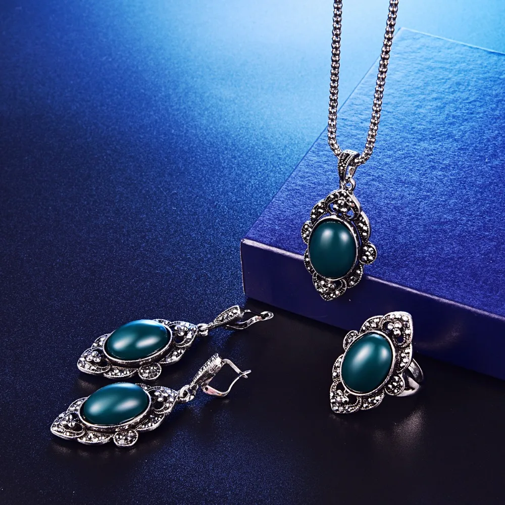 Комплект из колье серёг кольца и кольца|necklace earring ring sets|jewelry sets for womenwedding jewelry |