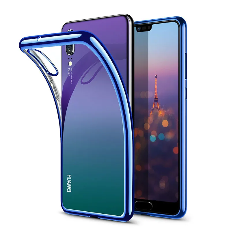 Мягкий чехол из ТПУ с гальваническим покрытием для Huawei P20 Pro P10 P Smart Plus Nova 3 3i 3E Mate 10 9