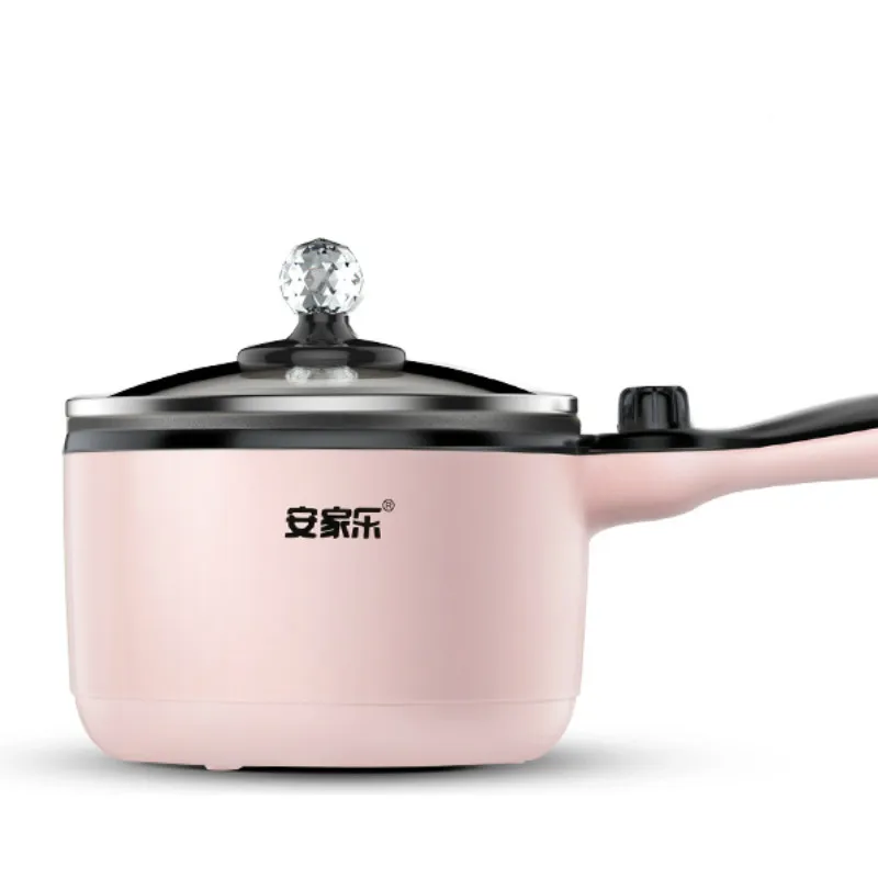 pink without steamer Портативный Электрический Мультиварка мини Пароварка сковорода Hotpot лапша горшок жареная говядина для дома и студенческого общежития розовый - Цвет: pink without steamer