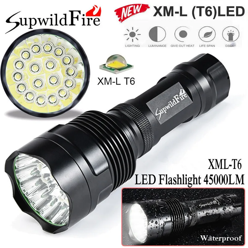 SupwildFire светодиодный фонарь 45000Lm 18x XML T6 светильник s 5 режимов лампа для велоспорта