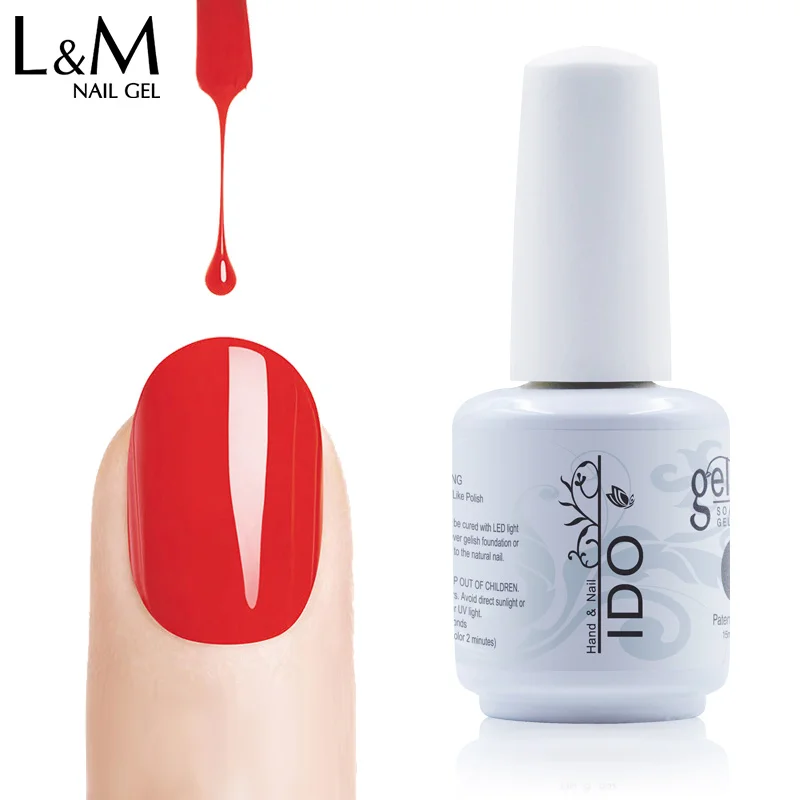 

IDO 290 color series white bottle led lamp gel nail Free shipping Gel polish uv tools Uv Polish 24pcs a lot lamp led