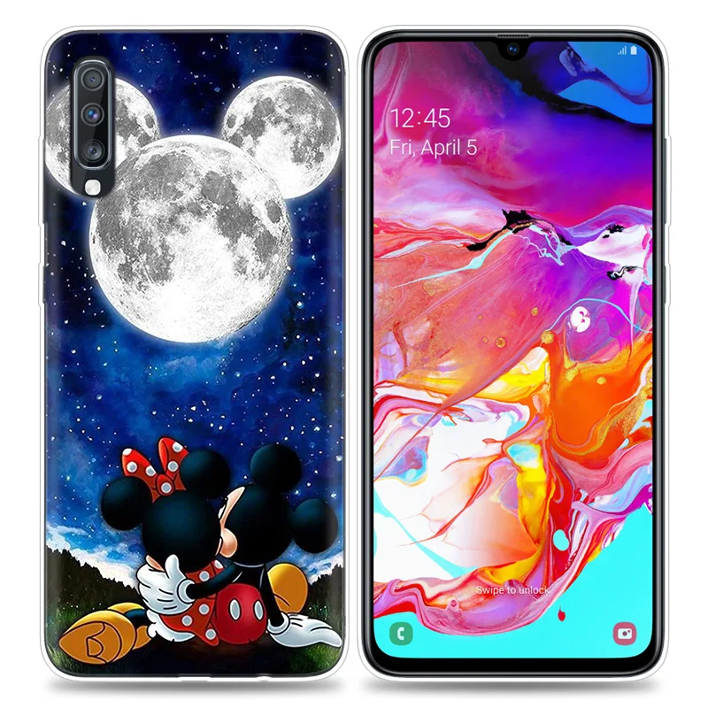 Transpatrent силиконовый чехол для samsung Galaxy A50 A70 A30 M30 M20 A10 A20 A40 M20 крышка телефона Минни Мышь
