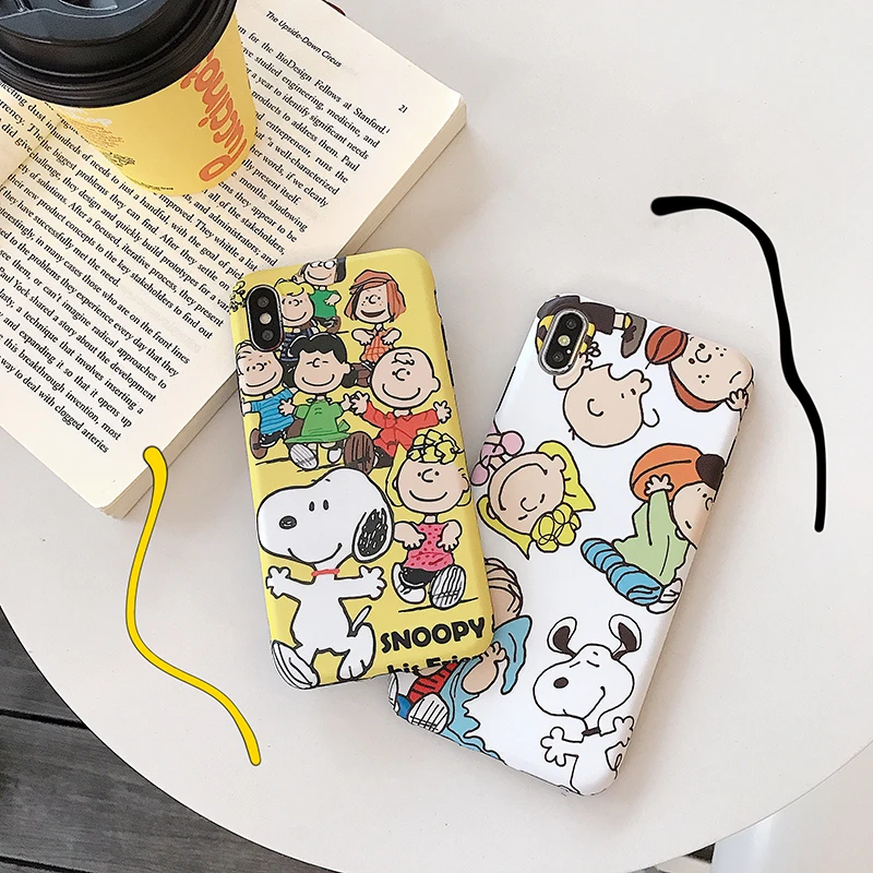 Чехол для телефона для iphone 11Pro XS Max X XR милый Charlie коричневый Lucy матовый IMD мягкий чехол для iphone 6 6S 7 8 Plus задняя крышка fundas capa