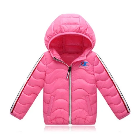 Pink Coat Детская зимняя куртка для мальчика, коллекция года, детская верхняя одежда, детское пуховое хлопковое пальто, водонепроницаемый Зимний комбинезон, парка с капюшоном, пуховики для девочек - Цвет: Pink Coat