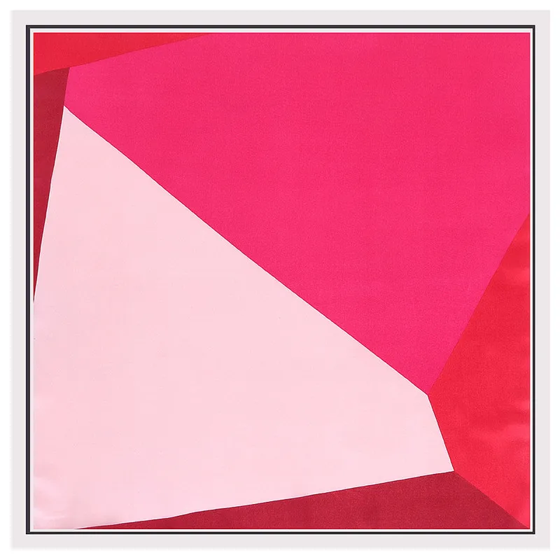 Геометрические клетчатые квадратные шарфы женский шелковый атлас шейный платок