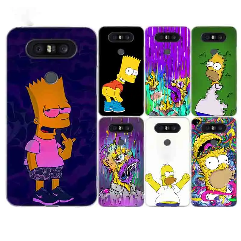 Чехол для задней панели Homer J. Simpson мягкий силиконовый чехол из ТПУ LG G8s Q8 Q7 Q6 G7 G6 G5 V50