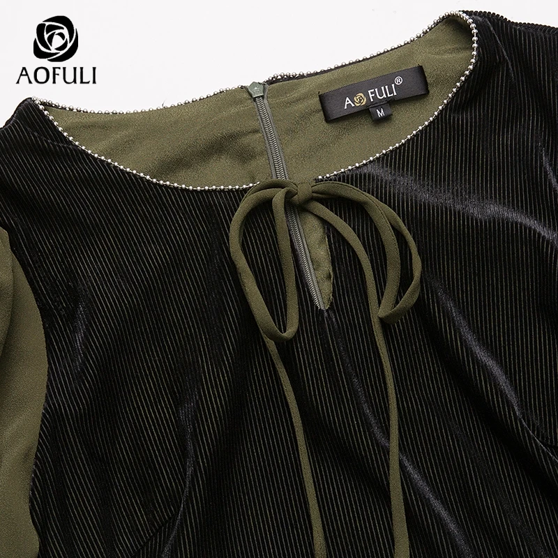 Размер M/L/XL женские вельветовые лоскутные плиссированные платья модные