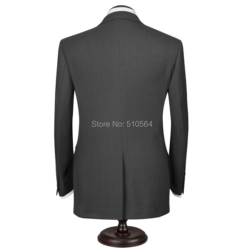 Бесплатная доставка высококачественный шерстяной серый полосатый мужской