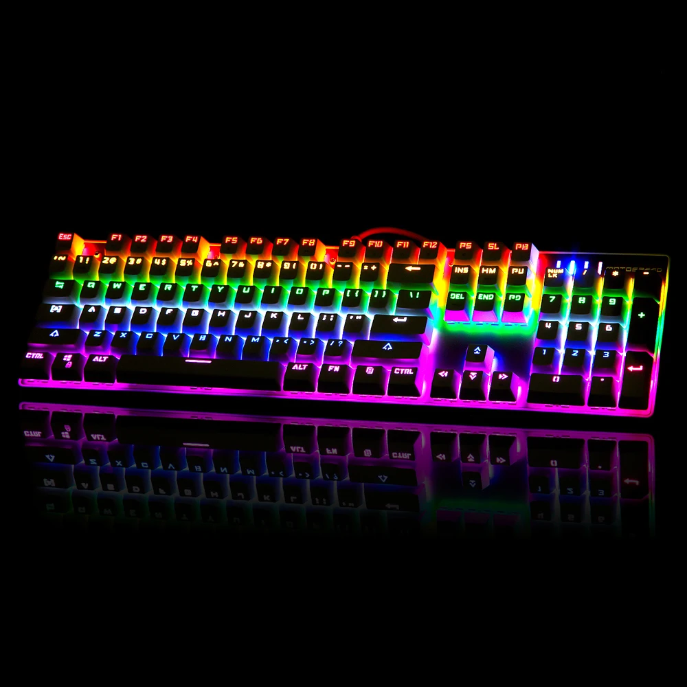 MOTOSPEED CK104 игровая клавиатура с голубыми клавишами Проводная Механическая USB