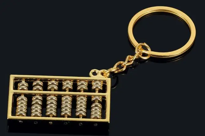 6 Rows gold 1 шт. Китайский инструмент для учёта Abacus брелок Китайский древний классический стиль детская игрушка - Цвет: 6 Rows gold