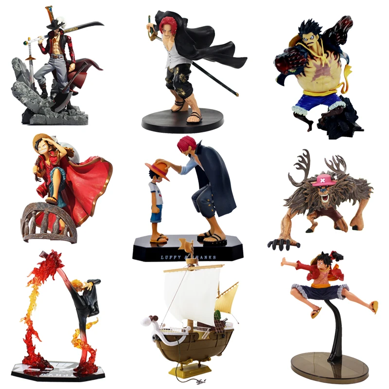 Аниме Luffy Chopper Dracule Mihawk Going Merry Shanks Boat ПВХ экшн фигурка Коллекционная модель