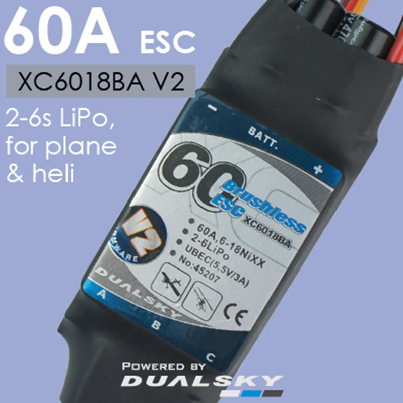 DualSky Xcontroller BA бесщеточный и бесконтактный ESC V2 60A 40A 30A 25A 18A 12A с UBEC для