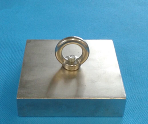

NdFeB Magnet 100x100x25 mm 4" with M10 Screw Countersunk Hole Holding and Lifting Block Neodymium Rare Earth Permanent Magnet