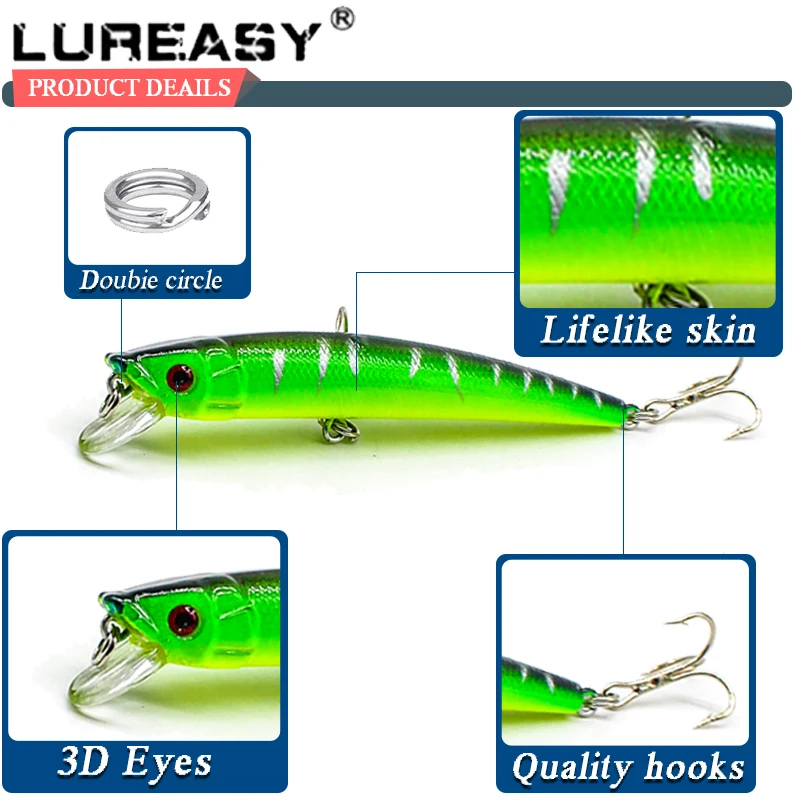Мелкая рыболовная приманка 8 г/9 6 см плавающая для окуня дикая Кривошип