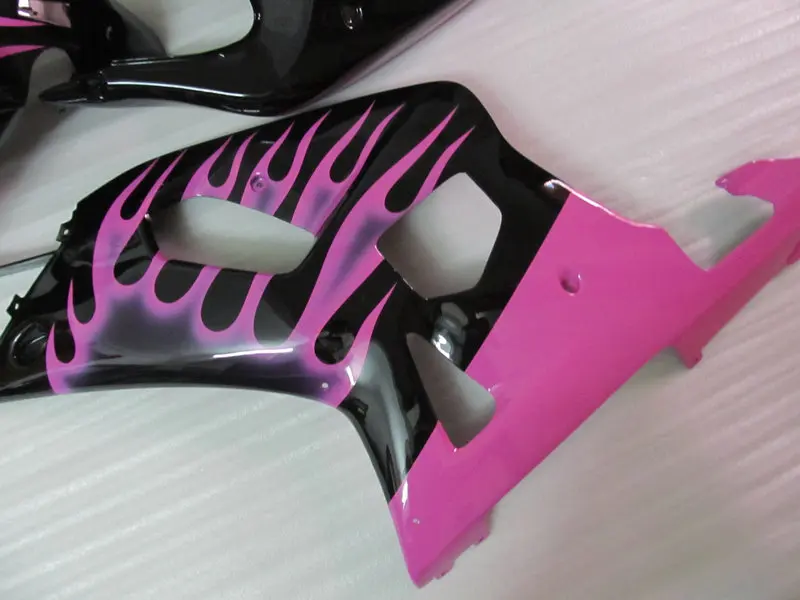 Motorcycle Fairing kit for SUZUKI GSXR600 750 K4 04 05 GSXR 600 GSXR750 2004 2005 ABS pink flames black Fairings set+Gifts SF26 |
