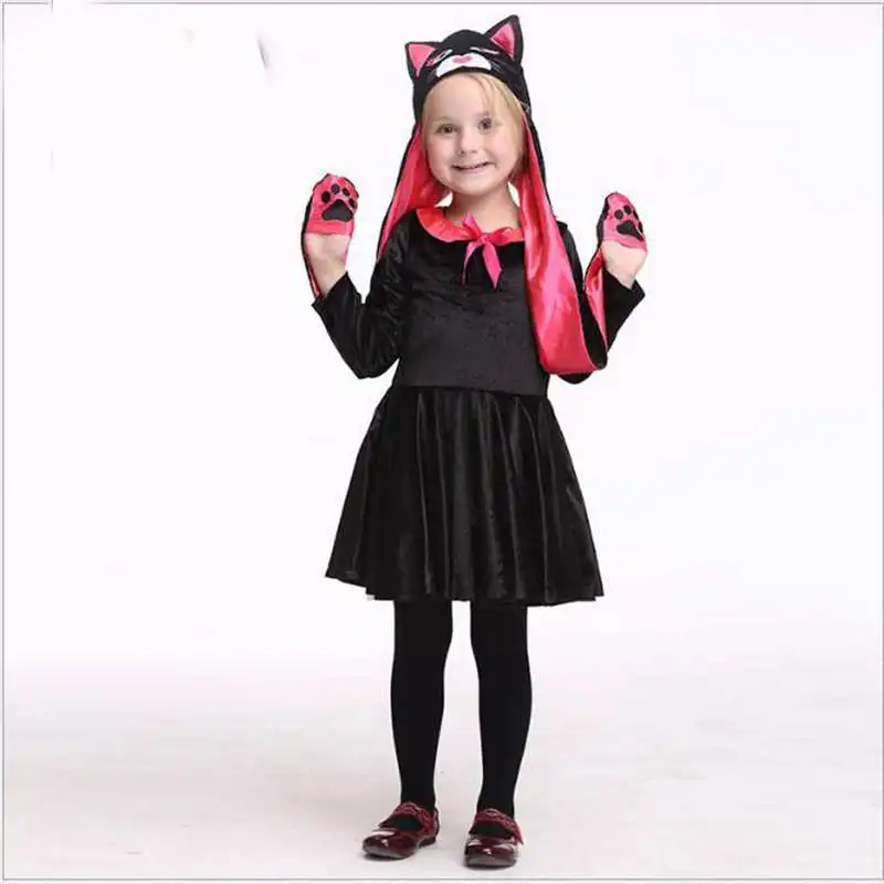 Карнавальный костюм кошки на Хэллоуин карнавальный для костюмированной