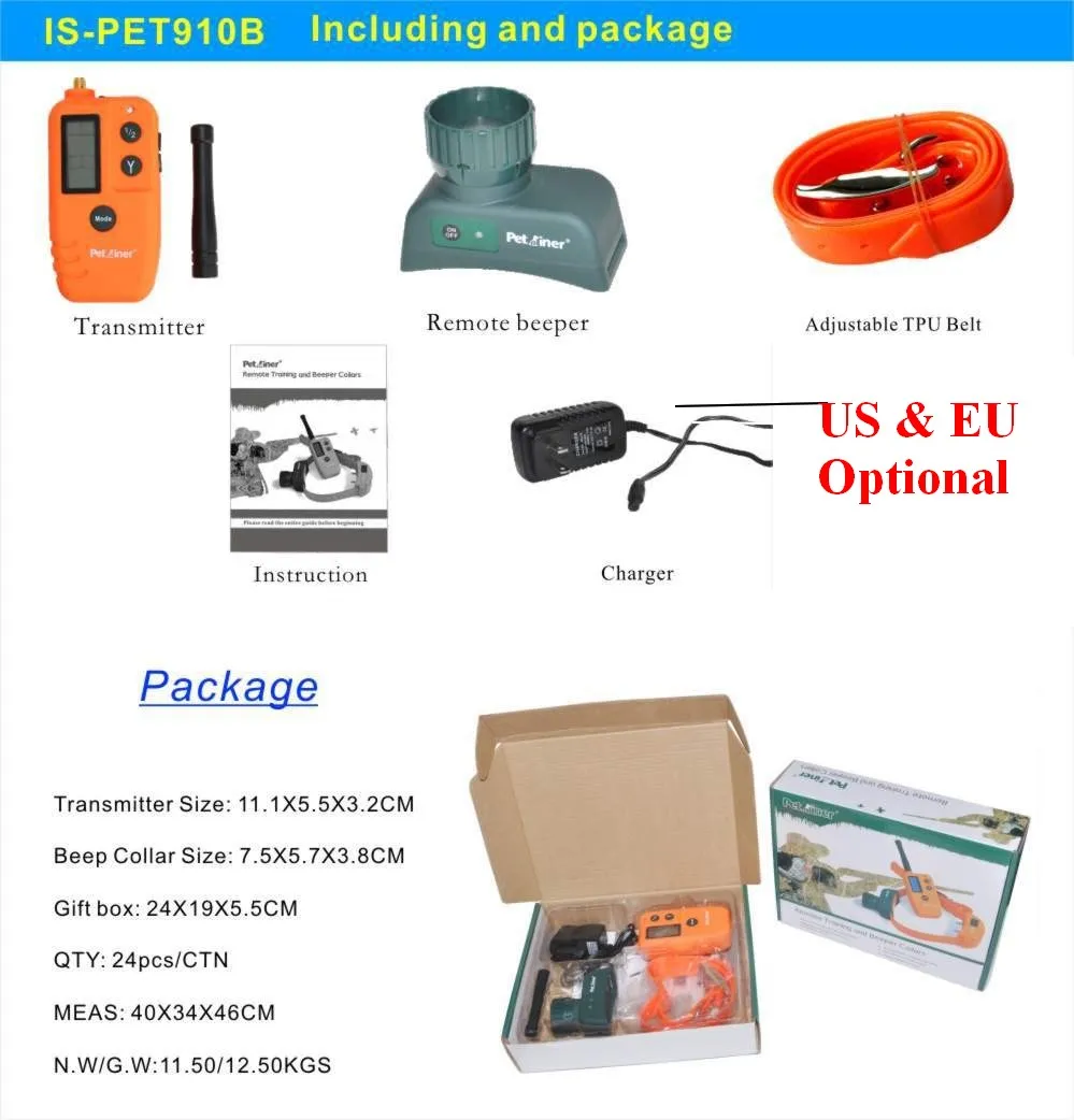 Электрический дистанционный ошейник для дрессировки собак 500 м с ЖК экраном