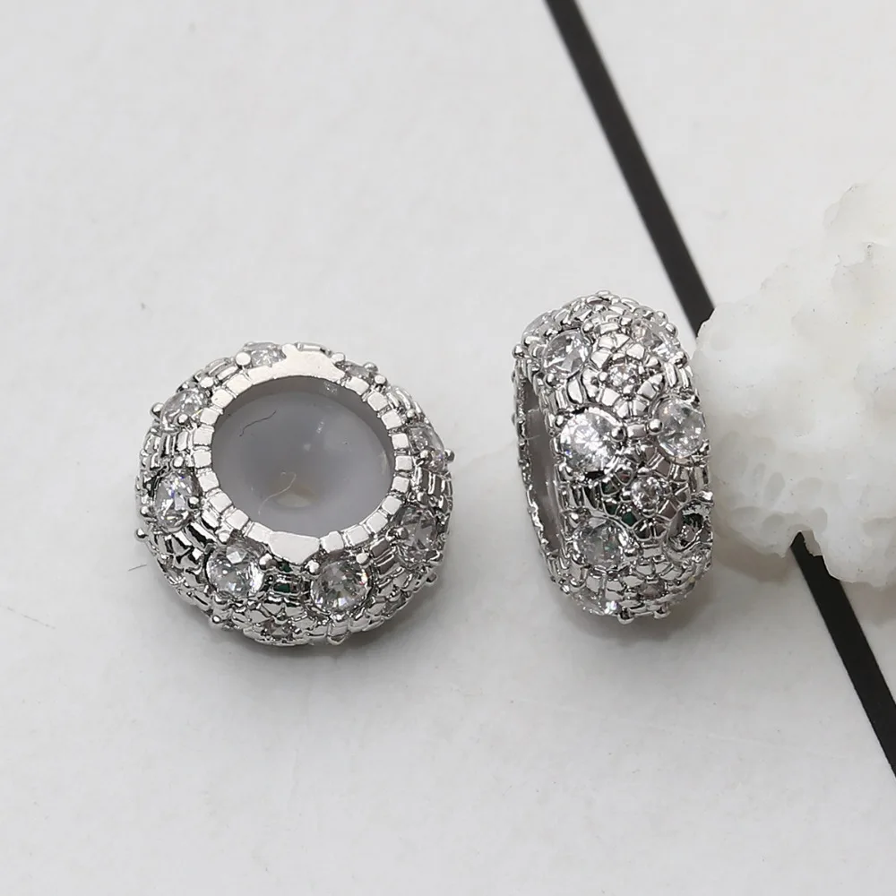 DoreenBeads медные ползунок с застежкой круглые шарики из розового золота силиконовые