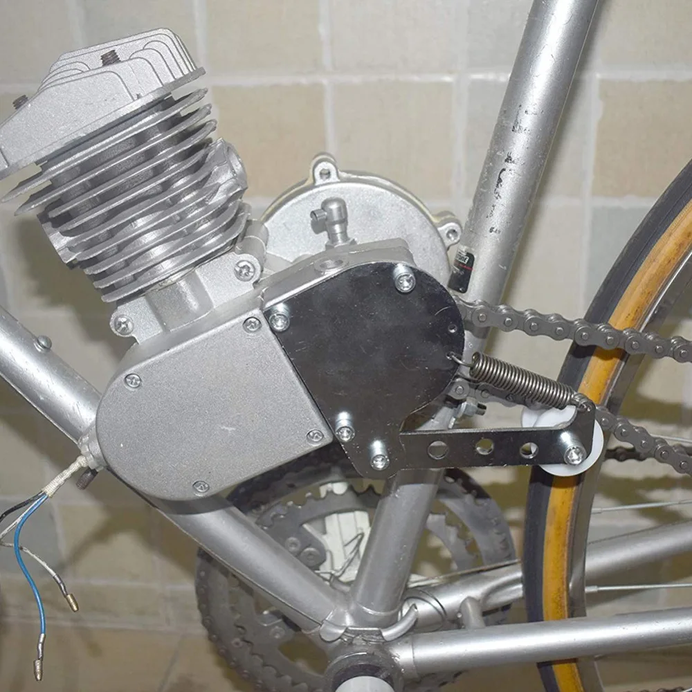 Горячая Распродажа пружинный натяжитель цепи Подходит для 49cc 50cc 66cc 80cc двигатель моторизованный велосипед серебро