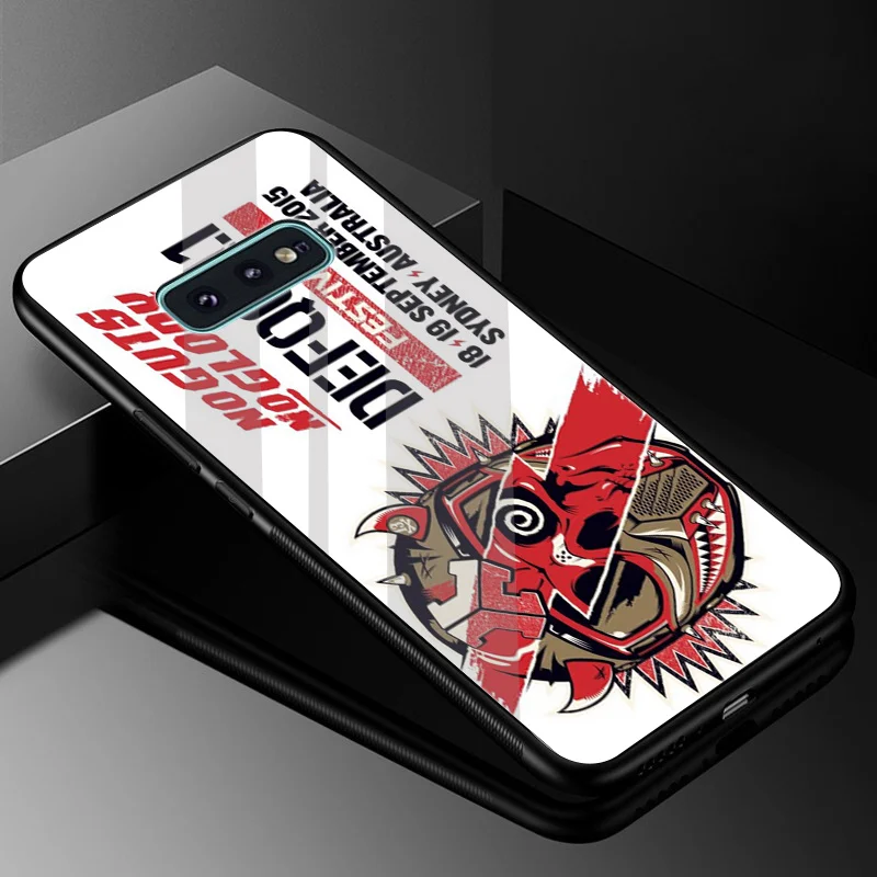 Стеклянный мягкий чехол defqon 1 для Samsung Galaxy A10 A20 A30 A40 A50 A60 A70 S7 Edge S8 S9 Plus S10 Note 8 9 |