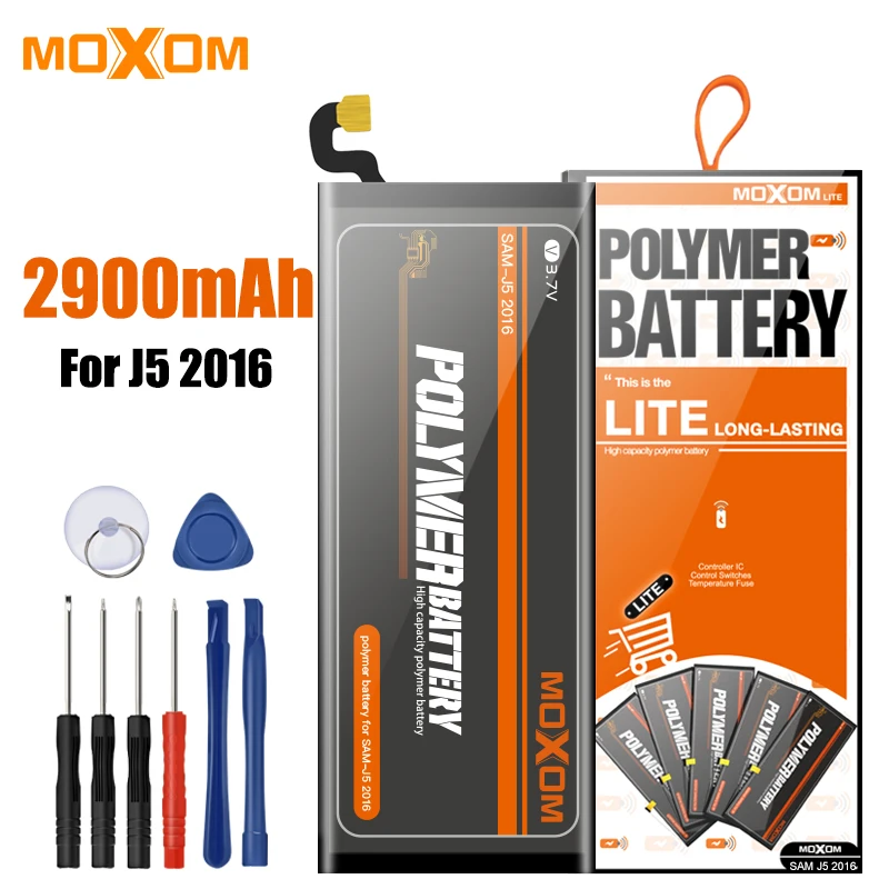 Аккумулятор MOXOM для SAMSUNG GALAXY J5 PRIME 2900 мАч J510 J510FN J510F J510G J510Y аккумулятор телефона Samsung